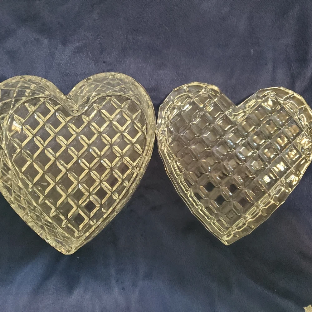 NWT Block Pegasus 24% Lead Czech Crystal Heart Trinket Jewelry Box w/ Lid